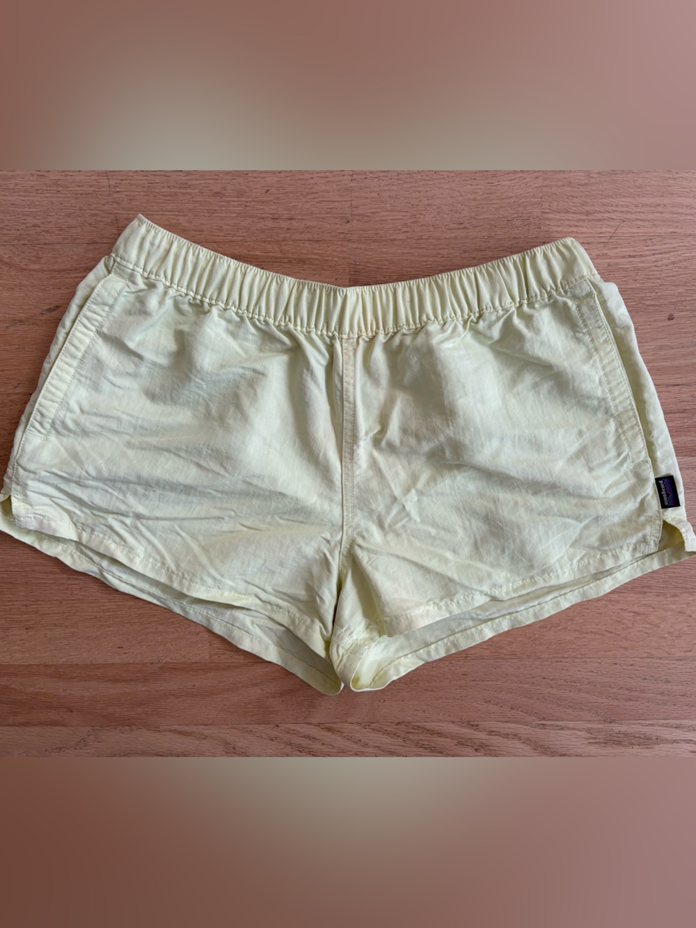 Patagonia Light Yellow Women's Athletic Shorts
